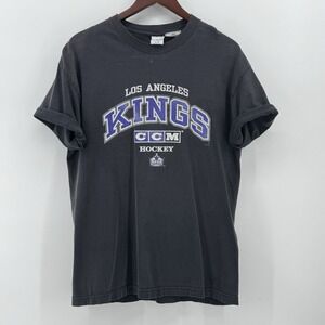 VTG 90s  Los Angeles Kings CCM NHL Center Ice Authentic T-Shirt Mens L/G Hockey